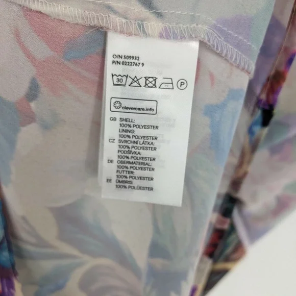 H&M Women's Floral Blouse Top Cami Style Great Shape Size 2, 112 - Picture 6 of 8